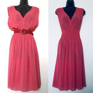 Vintage DKNY Sheer Silk Pink Tea Dress